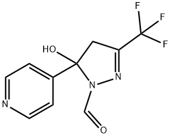 5-HYDROXY-5-PYRIDIN-4-YL-3-(TRIFLUOROMETHYL)-4,5-DIHYDRO-1H-PYRAZOLE-1-CARBALDEHYDE Struktur