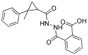 2-((2-[(2-METHYL-2-PHENYLCYCLOPROPYL)CARBONYL]HYDRAZINO)CARBONYL)BENZOIC ACID Struktur