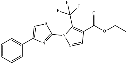 ETHYL 1-(4-PHENYL-1,3-THIAZOL-2-YL)-5-(TRIFLUOROMETHYL)-1H-PYRAZOLE-4-CARBOXYLATE Struktur