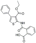 2-(([3-(ETHOXYCARBONYL)-4-PHENYLTHIEN-2-YL]AMINO)CARBONYL)BENZOIC ACID Struktur