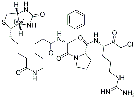 BIOTIN-X-D-PHE-PRO-ARG-CHLOROMETHYLKETONE, 2HCL Struktur