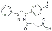 4-[5-(4-METHOXYPHENYL)-3-PHENYL-4,5-DIHYDRO-1H-PYRAZOL-1-YL]-4-OXOBUTANOIC ACID Struktur