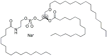 1-O-HEXADECYL-2-PALMITOYL-SN-GLYCERO-3-PHOSPHO-(N-PALMITOYL)-ETHANOLAMIDE SODIUM SALT Struktur