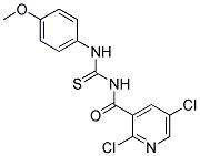 N-[(2,5-DICHLORO-3-PYRIDYL)CARBONYL]-N'-(4-METHOXYPHENYL)THIOUREA Struktur