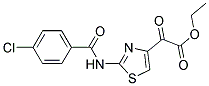 ETHYL 2-(2-[(4-CHLOROBENZOYL)AMINO]-1,3-THIAZOL-4-YL)-2-OXOACETATE Struktur