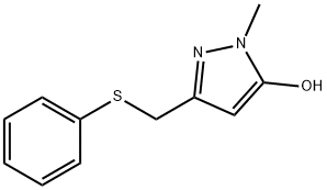 1-METHYL-3-[(PHENYLSULFANYL)METHYL]-1H-PYRAZOL-5-OL Struktur