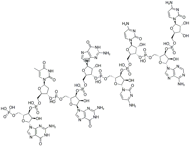 AGTGGCCACT, 5'-PHOSPHORYLATED Struktur