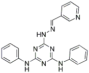 NICOTINALDEHYDE (4,6-DIANILINO-1,3,5-TRIAZIN-2-YL)HYDRAZONE Struktur