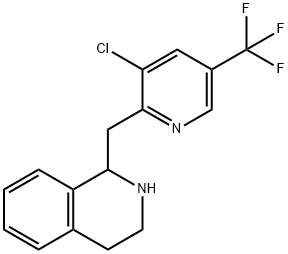 1-([3-CHLORO-5-(TRIFLUOROMETHYL)-2-PYRIDINYL]METHYL)-1,2,3,4-TETRAHYDROISOQUINOLINE Struktur