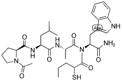 AC-PRO-LEU-ALA-[(S)-2-MERCAPTOPENTANOYL]-TRP-NH2 Struktur