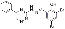 3,5-DIBROMO-2-HYDROXYBENZALDEHYDE (5-PHENYL-1,2,4-TRIAZIN-3-YL)HYDRAZONE Struktur