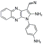 2-AMINO-1-(4-AMINOPHENYL)-1H-PYRROLO(2,3-B)QUINOXALINE-3-CARBONITRILE Struktur