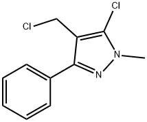 5-CHLORO-4-(CHLOROMETHYL)-1-METHYL-3-PHENYL-1H-PYRAZOLE Struktur