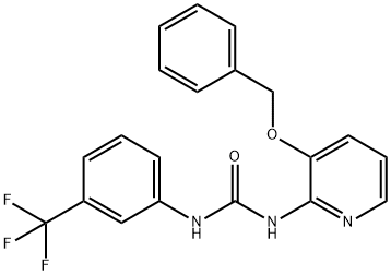 1-(3-TRIFLUOROMETHYLPHENYL)-3-(3-BENZYLOXY(2-PYRIDYL))UREA Struktur