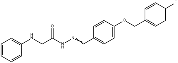 2-ANILINO-N'-((4-[(4-FLUOROBENZYL)OXY]PHENYL)METHYLENE)ACETOHYDRAZIDE Struktur