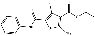 2-AMINO-4-METHYL-5-PHENYLCARBAMOYL-THIOPHENE-3-CARBOXYLIC ACID ETHYL ESTER Struktur