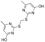 2-(([(4-HYDROXY-6-METHYLPYRIMIDIN-2-YL)THIO]METHYL)THIO)-6-METHYLPYRIMIDIN-4-OL Struktur