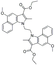 ETHYL 1-(2-[3-(ETHOXYCARBONYL)-5-METHOXY-2-METHYL-1H-BENZO[G]INDOL-1-YL]ETHYL)-5-METHOXY-2-METHYL-1H-BENZO[G]INDOLE-3-CARBOXYLATE Struktur