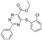 ETHYL 5-[(2-CHLOROPHENYL)SULFANYL]-3-PHENYL-1,2,4-TRIAZINE-6-CARBOXYLATE Struktur