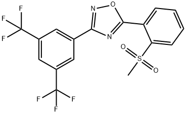 2-(3-[3,5-BIS(TRIFLUOROMETHYL)PHENYL]-1,2,4-OXADIAZOL-5-YL)PHENYL METHYL SULFONE Struktur