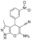 6-AMINO-3-METHYL-4-(3-NITROPHENYL)-4H-PYRANO[3,2-D]PYRAZOLE-5-CARBONITRILE Struktur