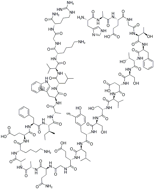 ([125I]-TYR)-GLP-1 (7-36) AMIDE (HUMAN, BOVINE, GUINEA PIG, MOUSE, RAT) Struktur