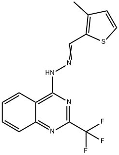 3-METHYL-2-THIOPHENECARBALDEHYDE N-[2-(TRIFLUOROMETHYL)-4-QUINAZOLINYL]HYDRAZONE Struktur