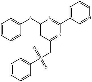 4-(PHENYLSULFANYL)-6-[(PHENYLSULFONYL)METHYL]-2-(3-PYRIDINYL)PYRIMIDINE Struktur