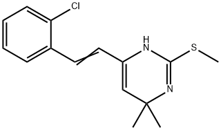 4-(2-CHLOROSTYRYL)-6,6-DIMETHYL-1,6-DIHYDRO-2-PYRIMIDINYL METHYL SULFIDE Struktur