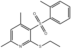 2-(ETHYLSULFANYL)-4,6-DIMETHYL-3-PYRIDINYL 2-METHYLPHENYL SULFONE Struktur