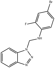 N-(1H-1,2,3-BENZOTRIAZOL-1-YLMETHYL)-4-BROMO-2-FLUOROANILINE Struktur