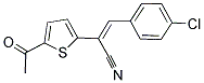 2-(5-ACETYL-2-THIENYL)-3-(4-CHLOROPHENYL)ACRYLONITRILE Struktur