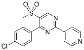 4-(4-CHLOROPHENYL)-5-(METHYLSULPHONYL)-2-(PYRIDIN-4-YL)PYRIMIDINE Struktur