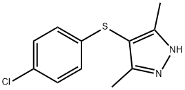 4-[(4-CHLOROPHENYL)THIO]-3,5-DIMETHYL-1H-PYRAZOLE Struktur