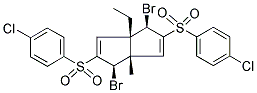 1,4-DIBROMO-2,5-DI[(4-CHLOROPHENYL)SULFONYL]-3A-ETHYL-6A-METHYL-1,3A,4,6A-TETRAHYDROPENTALENE Struktur