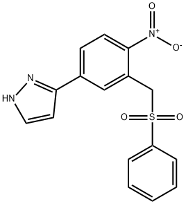 2-NITRO-5-(1H-PYRAZOL-3-YL)BENZYL PHENYL SULFONE Struktur