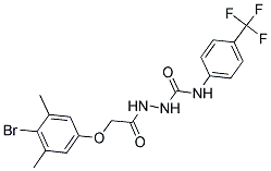 2-(4-BROMO-3,5-DIMETHYLPHENOXY)-N-((N-(4-(TRIFLUOROMETHYL)PHENYL)CARBAMOYL)AMINO)ETHANAMIDE Struktur