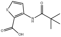 3-[(2,2-DIMETHYLPROPANOYL)AMINO]-2-THIOPHENECARBOXYLIC ACID Struktur