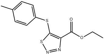 ETHYL 5-[(4-METHYLPHENYL)SULFANYL]-1,2,3-THIADIAZOLE-4-CARBOXYLATE Struktur