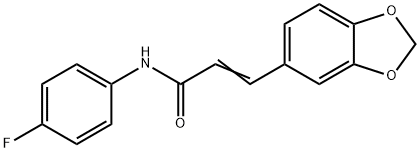 3-(1,3-BENZODIOXOL-5-YL)-N-(4-FLUOROPHENYL)ACRYLAMIDE Struktur