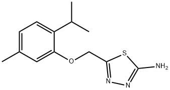 5-(2-ISOPROPYL-5-METHYL-PHENOXYMETHYL)-[1,3,4]THIADIAZOL-2-YLAMINE Struktur