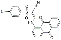 3-((9,10-DIOXOANTHRYL)AMINO)-2-((4-CHLOROPHENYL)SULFONYL)PROP-2-ENENITRILE Struktur