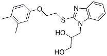 3-(2-([2-(3,4-DIMETHYLPHENOXY)ETHYL]THIO)-1H-BENZIMIDAZOL-1-YL)PROPANE-1,2-DIOL Struktur