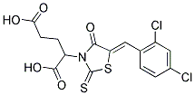 2-[(5Z)-5-(2,4-DICHLOROBENZYLIDENE)-4-OXO-2-THIOXO-1,3-THIAZOLIDIN-3-YL]PENTANEDIOIC ACID Struktur