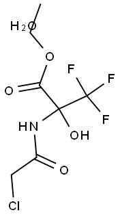 ETHYL 2-[(2-CHLOROACETYL)AMINO]-3,3,3-TRIFLUORO-2-HYDROXYPROPANOATE HYDRATE Struktur