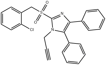 2-CHLOROBENZYL 4,5-DIPHENYL-1-(2-PROPYNYL)-1H-IMIDAZOL-2-YL SULFONE Struktur