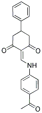 2-(((4-ACETYLPHENYL)AMINO)METHYLENE)-5-PHENYLCYCLOHEXANE-1,3-DIONE Struktur