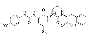 4-METHOXYPHENYLUREIDO-MET-LEU-PHE-OH Struktur