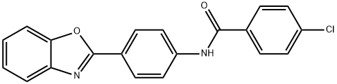 N-[4-(1,3-BENZOXAZOL-2-YL)PHENYL]-4-CHLOROBENZENECARBOXAMIDE Struktur