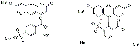 FLUORESCEIN-5-(AND-6)-SULFONIC ACID, TRISODIUM SALT Struktur